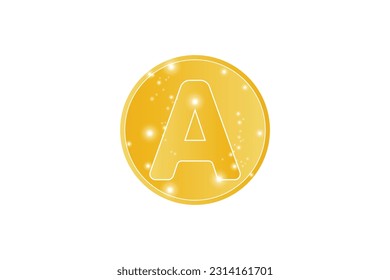 letter a logo design template
