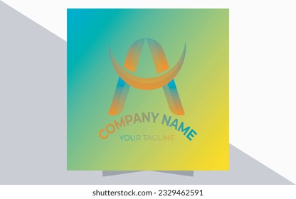 letter A logo design template 
