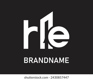 
Letter re logo design template