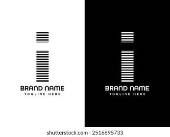 I letter Logo Design Template
