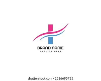 Modelo de design de logotipo de letra I
