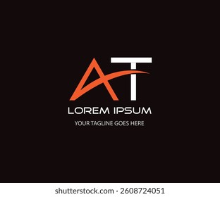 AT Letter Logo design for template