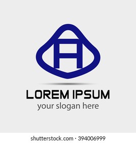 Letter A logo design template
