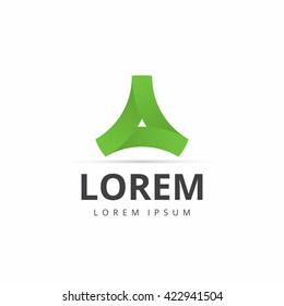 letter A logo design template
