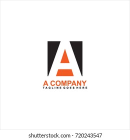A letter logo design template