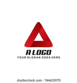 A letter logo design template