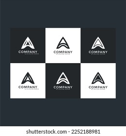 letter a logo design template abstract