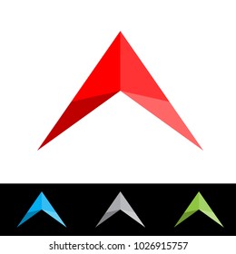 A Letter Logo Design Template. Arrow Symbol, Up Arrow 