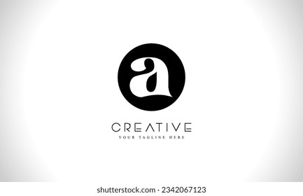 Una plantilla de diseño de logotipo de letra con forma de círculo