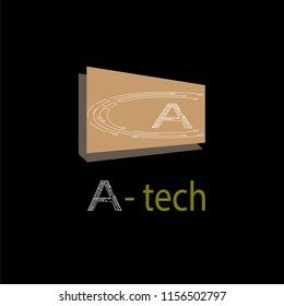 letter logo design template , circuit future technology vector illustration