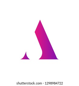 Letter A logo design template element. Minimal unique modern creative trendy business initial based icon logo. Vector illustration. Abstract template. Creative letter.