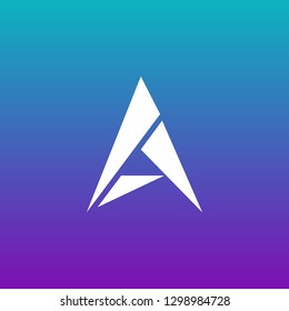 Letter A logo design template element. Minimal unique modern creative trendy business initial based icon logo. Vector illustration. Abstract template. Creative letter.