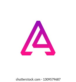 Letter A logo design template element. Minimal unique modern creative trendy business initial based icon logo. Vector illustration. Abstract template. Creative letter.
