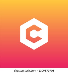 Letter С logo design template element. Minimal unique modern creative trendy business initial based icon logo. Vector illustration. Abstract template. Creative letter.