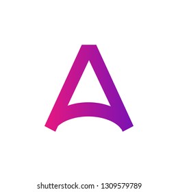 Letter A logo design template element. Minimal unique modern creative trendy business initial based icon logo. Vector illustration. Abstract template. Creative letter.