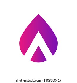 Letter A logo design template element. Minimal unique modern creative trendy business initial based icon logo. Vector illustration. Abstract template. Creative letter - Vector