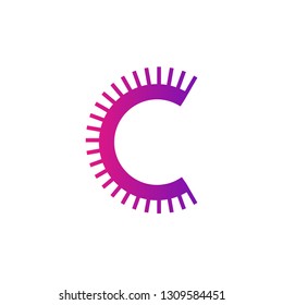 Letter С logo design template element. Minimal unique modern creative trendy business initial based icon logo. Vector illustration. Abstract template. Creative letter.