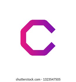 Letter С logo design template element. Minimal unique modern creative trendy business initial based icon logo. Vector illustration. Abstract template. Creative letter.