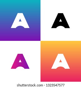 Letter A logo design template element. Minimal unique modern creative trendy business initial based icon logo. Vector illustration. Abstract template. Creative letter.