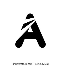 Letter A logo design template element. Minimal unique modern creative trendy business initial based icon logo. Vector illustration. Abstract template. Creative letter.