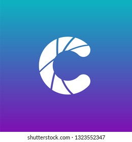Letter С logo design template element. Minimal unique modern creative trendy business initial based icon logo. Vector illustration. Abstract template. Creative letter.