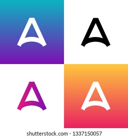 Letter A logo design template element. Minimal unique modern creative trendy business initial based icon logo. Vector illustration. Abstract template. Creative letter.