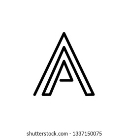 Letter A logo design template element. Minimal unique modern creative trendy business initial based icon logo. Vector illustration. Abstract template. Creative letter.