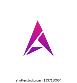 Letter A logo design template element. Minimal unique modern creative trendy business initial based icon logo. Vector illustration. Abstract template. Creative letter.