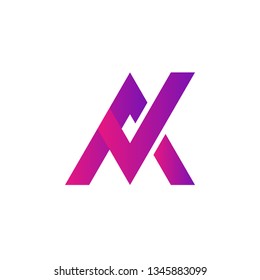 Letter A logo design template element. Minimal unique modern creative trendy business initial based icon logo. Vector illustration. Abstract template. Creative letter.
