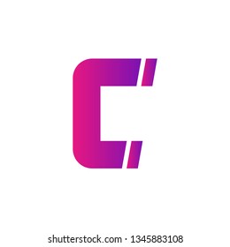 Letter С logo design template element. Minimal unique modern creative trendy business initial based icon logo. Vector illustration. Abstract template. Creative letter.