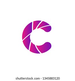 Letter С logo design template element. Minimal unique modern creative trendy business initial based icon logo. Vector illustration. Abstract template. Creative letter.