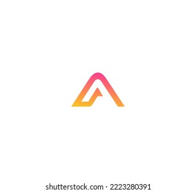 A letter logo design template elements. Modern abstract digital alphabet letter logo. Vector illustration.
