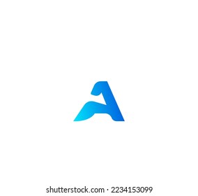 Ein Logo-Design-Vorlagen für Buchstaben. Modernes abstraktes Logo für digitale Buchstaben. Vektorgrafik.