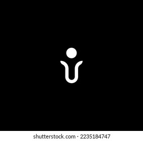 I letter logo design template elements. Modern abstract digital alphabet letter logo. Vector illustration.