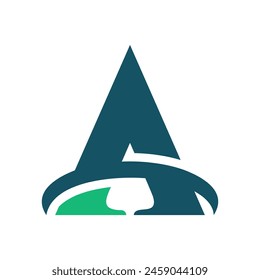 Letter A logo design template elements