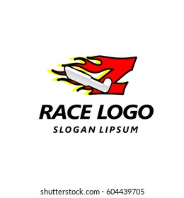Letter logo design template. Fast fire speed vector unusual letter. Vector design template elements for your application or company.