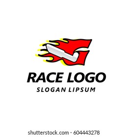Letter logo design template. Fast fire speed vector unusual letter. Vector design template elements for your application or company.