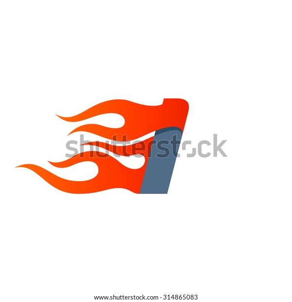 I letter logo design template. Fast fire speed\
vector unusual letter. Vector design template elements for your\
application or company.