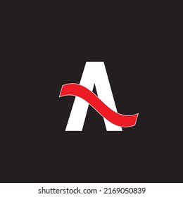  A letter logo design template Free Vector