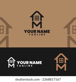 AM Letter Logo Design Template House Logo