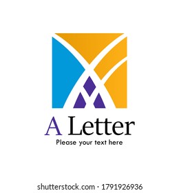 A letter logo design template illustration