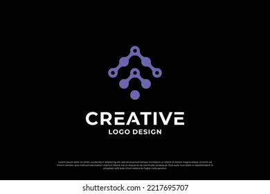 Letter A logo design template. Initial letters A. Symbol A. Creative letter A logo vector.