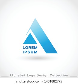 Letter A Logo Design Template isolated on white background : Vector Illustration