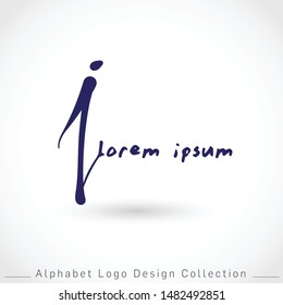 Letter I Logo Design Template isolated on white background : Vector Illustration