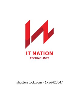 Letter logo design template ( i & n)  