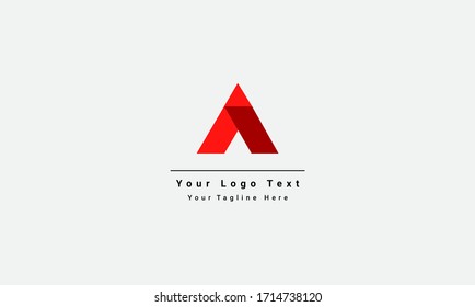 A letter, logo design template on white background

