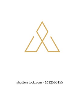 letter A logo design template sign