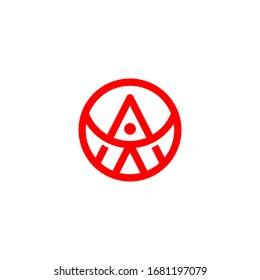 letter A logo design template sign