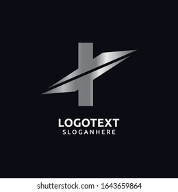 Plantilla de diseño de logotipo de carta I . elemento gráfico de concepto en rodajas.