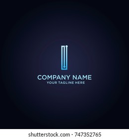 Letter I Logo Design template, Technology and digital abstract icon